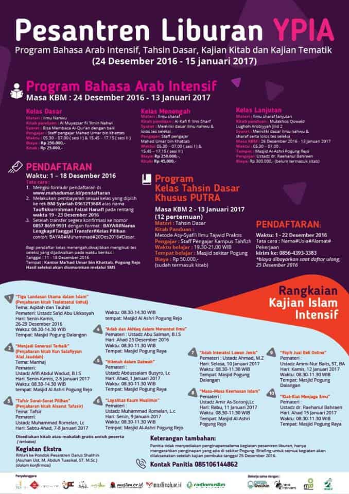 Program Pesantren Liburan Mahasiswa 2017 di Yogyakarta (24 